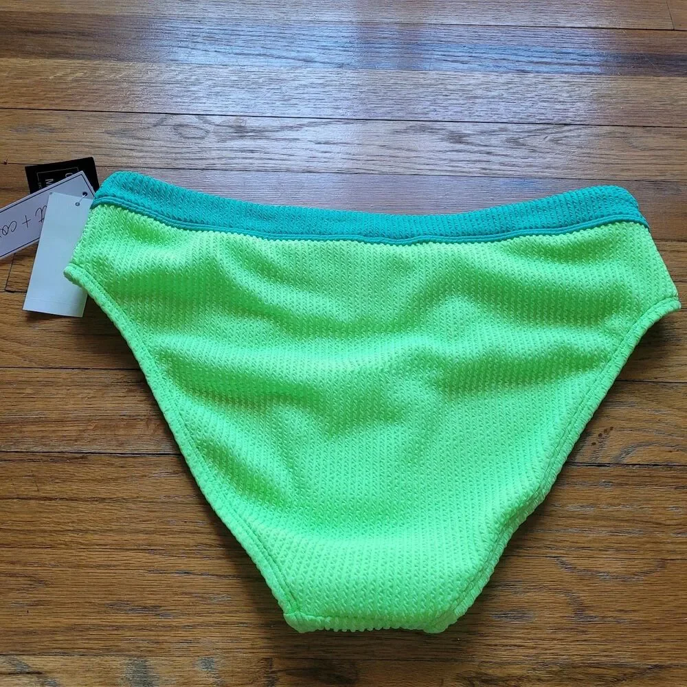 Salt + Cove Women's Juniors' Green Colorblocked Bikini Bottom Lot Of (3) Size XL